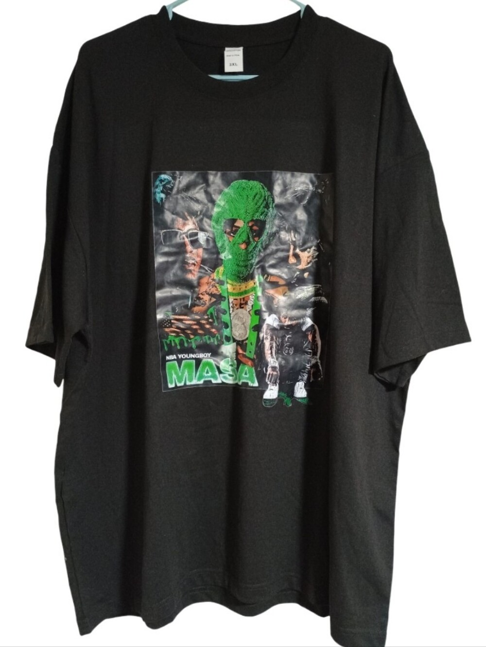 NBA YoungBoy MASA Graphic T Shirt 3XL Black 100% Cotton Oversized Rap Hip Hop